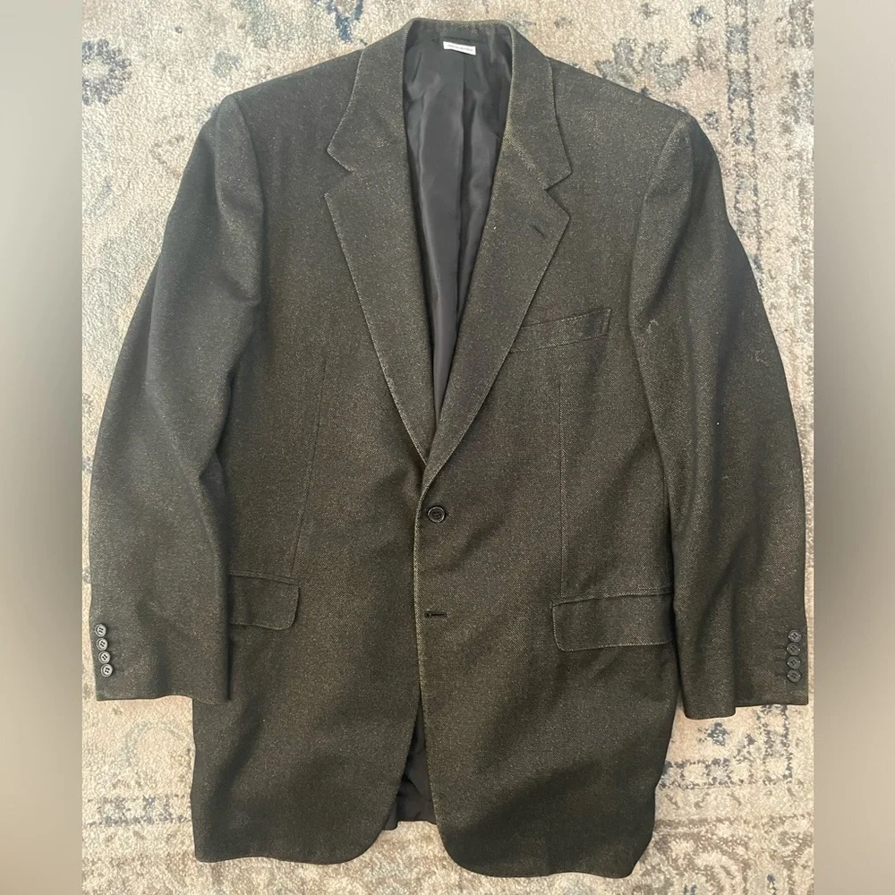 Brioni Traiano Cashmere &‎ Silk Iridescent Hopsack Jacket Size 46 L $6850